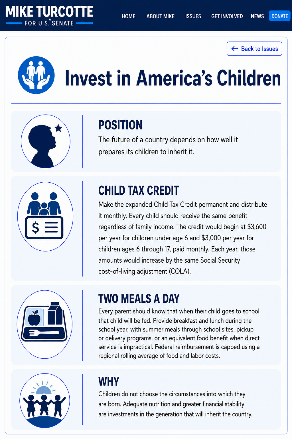 Invest in America’s Children campaign page